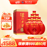泸州老窖 八年窖头曲 酒庄红八1号 浓香型白酒 52度500ml*6瓶 整箱装