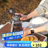 乐扣乐扣（LOCK&LOCK）小水库大容量塑料运动水杯户外冷水壶刻度把手男女杯子1.6L灰色
