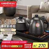 金灶（KAMJOVE）全智能自动上水电热水壶 烧水电茶炉智能恒温烧水一体机电茶壶茶具电茶炉 0.9L H-K9黑色【20×37cm台嵌两用】