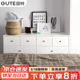 固特（GUTE）加长衣柜门拉手黑色橱柜把手美式抽屉黑色实心柜门拉手单孔