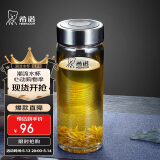 希诺玻璃杯单层加厚大容量家用办公泡茶杯子男车载水杯XN-6016L 400mL