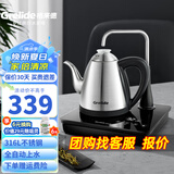 格来德 （Grelide） 烧水壶自动上水电热水壶茶台快速烧水壶316不锈钢泡茶壶家商两用小容量电水壶多段调温 0.8L 108ET-316L不锈钢原色