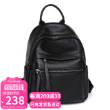 viney牛皮双肩包女学生书包轻便旅游旅行背包轻奢电脑包生日礼物送女友