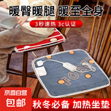 冷冬新款简约风格电热坐垫多功能加热办公室家用加热垫发热垫 45*45大号加热坐垫（图案随机发）