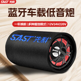 先科（SAST）便携式车载蓝牙音响 12v24v低音炮有源汽车功放音箱电脑电视手机播放 5英寸喇叭 送车载电源点烟器