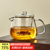鑫尚铭 泡茶壶玻璃茶壶茶水分离耐高温沏茶壶红茶道杯功夫茶壶泡茶套装 茗饮壶 550ml