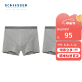 Schiesser舒雅男士内裤舒美棉中腰透气平角裤【2条装】E5/20028T E5/20028T花灰7501 M