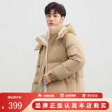 鸭鸭（YAYA）王一博同款羽绒服男士短款冬季新款连帽加厚户外工装新年战袍外套 YE3B029576A-咖色 L /175
