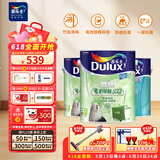 多乐士（Dulux）致悦竹炭抗甲醛五合一净味室内乳胶漆墙面抗菌油漆涂料 A8146白色套装15L