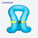 迪卡侬游泳圈腋下圈充气浮力双层加厚救生衣装备蓝色M适50-75KG2609922