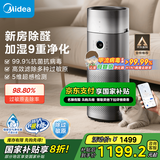 美的（Midea）【九重净化】空气净化器加湿除甲醛除烟味异味过敏源宠物吸猫毛空气消毒机森林家RX600Pro国家补贴