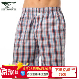 七匹狼睡裤男短裤纯棉夏季薄款宽松家居裤男士沙滩裤可外穿五分大裤衩 灰蓝五分裤（有兜） XXL-180（140-160斤）