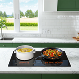 爱庭（Ating） 嵌入式双灶电磁炉电陶炉双头智能镶嵌式家用内嵌式多功能大功率电灶电磁灶AT-35F 左电陶炉右平电磁炉AT-35F