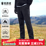 拓路者（Pioneer Camp）藏狼软壳裤男秋冬户外登山裤防风男士休闲长裤子冬季加绒保暖直筒 黑色 XL
