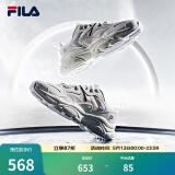 FILA斐乐女鞋跑步鞋火星二代复古老爹鞋运动鞋休闲慢跑鞋MARS Ⅱ 微白/雨雾灰-WA-F12W141116F  37.5