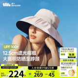 蕉下（beneunder）遮阳帽防晒帽女贝壳渔夫帽黑胶防紫外线太阳帽大帽檐BM507粉