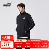 彪马（PUMA）经典百搭轻便运动套装男子撞色立领休闲外套长裤849543 黑色-01 XL上装185/104A 下装185/82