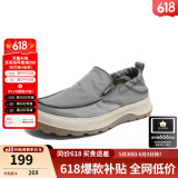 森达男鞋春夏商场同款一脚蹬平底休闲鞋舒适透气布鞋男V7R13BM3 灰色1NK01BM4 41