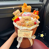 京东鲜花黄油小熊毛绒玩偶花束公仔卡通送女友老师生日礼物中考毕业礼物