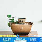 万仟堂（Edenus） 陶瓷流水摆件开业礼创意家居艺术桌面摆件办公玄关送礼日进斗金A