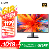 HKC 31.5英寸4K超清大屏幕P3广色域 广视角微边框 商用办公壁挂低蓝光不闪屏PS5台式电脑显示器T3252U