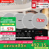 纽曼（Newmine）R20 吸顶音响套装蓝牙定压功放机公共广播家用客厅商用会议店铺背景喇叭嵌入式隐藏吊顶音箱一拖四