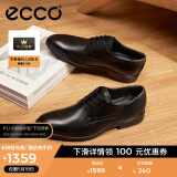 爱步（ECCO）皮鞋男 商务皮鞋男鞋简约正装皮鞋男士亮面皮鞋德比鞋 墨本621634 黑色/磁石灰62163450839 42 尺码偏大