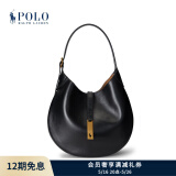 Polo Ralph Lauren 拉夫劳伦 Polo ID 女配 经典款中号皮革单肩包RL52386 001-黑色 ONE