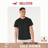 HOLLISTER24夏款经典小海鸥情侣基础款短袖T恤男装女装KI324-4042 黑色 M (180/100A)