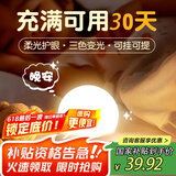 大头人（datouren）小夜灯婴儿喂奶哺乳夜灯卧室床头灯氛围睡眠起夜灯充电触摸拍拍灯