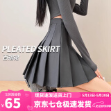 萝美酱百褶裙女夏季短裙jk制服小裙子学院风高腰春秋a字半身裙小个子 深灰色常规款（抗皱西装面料） M 【建议95-105斤】