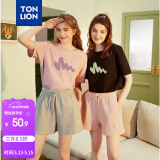 唐狮（TonLion）2025短袖T恤女半袖体恤chic宽松上衣
