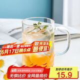 唯铭诺（WEIMINGNUO）高硼硅玻璃杯带把家用水杯子男啤酒杯咖啡牛奶杯泡茶杯耐热500ml