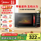 美的（Midea）微波炉 20升 大平板底盘速热  简单操作 微波杀菌 家用微波炉EM7KCGW3-NR