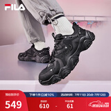 FILA 斐乐猫爪鞋4代女鞋老爹鞋情侣运动鞋复古时尚休闲鞋网面透气 【男款】黑-BK 41