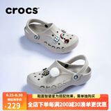 CROCS卡骆驰洞洞鞋女鞋男鞋夏季新款一脚蹬穿脱凉鞋男士拖鞋情侣凉拖鞋 10126-2V3/骨白色 41 -42(260mm)