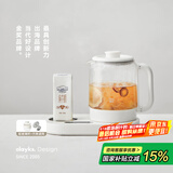 olayks立时 养生壶迷你 煮茶器 恒温水壶 烧水煮茶加热杯垫蒸汽喷淋式蒸茶壶炖煮壶办公室0.8L OLK-TK01