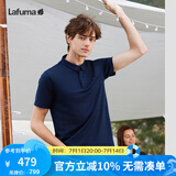 LAFUMA乐飞叶polo衫男 户外运动透汽T恤速干短袖翻领上衣 LMTS4BS60 藏青色NV 175/96A（48）