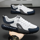 奥卡帕拉轻奢品牌男鞋秋季新款透气网面一脚蹬懒人鞋潮流百搭运动休闲鞋男 6136白灰 39