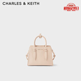 CHARLES&KEITH插带兔耳托特包手提斜挎包婚包包女包生日礼物CK2-50781362 Nude肉色 M