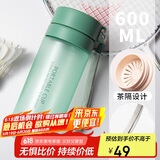 木吉乇（mojito）便携塑料水杯茶杯男女学生运动夏天水瓶大容量水壶600ml 绿色