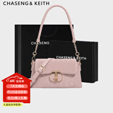 CHASENG&KEITH女生时尚轻奢高级包包女包 斜挎包法棍包单肩包女生 【粉色】女包-限定赠礼袋