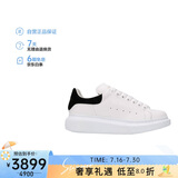亚历山大麦昆（Alexander McQueen）AMQ 女士系带小白鞋休闲运动鞋  白色/黑色 37 