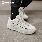 斐乐面包鞋｜FILA FUSION潮牌篮球鞋男士低帮运动鞋休闲鞋老爹 燕麦色-OM 40.5