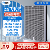 简克（JIANKE）适配飞利浦空气净化器滤芯过滤网AC4076 FY3137配AC3252AC3254AC3256