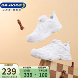 江博士（DR·KONG）运动鞋 秋季男女中大童简约纯色儿童运动鞋C10233W014白色 26