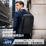 博牌bopai双肩包男头层牛皮背包商务15吋电脑包旅行大学生书包