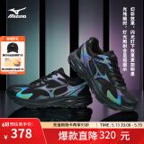 美津浓（MIZUNO）【RACER S】男女运动鞋跑步鞋软弹缓震透气慢跑鞋子 01/黑色 41 (265mm)