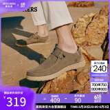 斯凯奇（Skechers）男鞋夏季懒人一脚蹬帆布鞋商务通勤低帮休闲鞋百搭软底板鞋66387