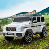 酷太阳酷太阳奔驰儿童遥控车可坐人婴儿电动车儿童汽车可驾驶白色软轮